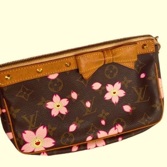 Vintage Louis Vuitton Takashi Murakami Blossom Monogram shoulder bag Pochette - Picture 5 of 15